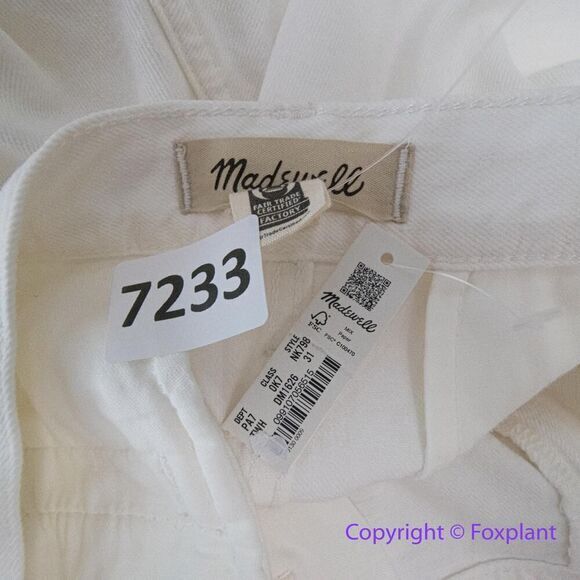 NEW Madewell The Harlow Wide-Leg Jean in Tile‎ White, 31 - Picture 12 of 15